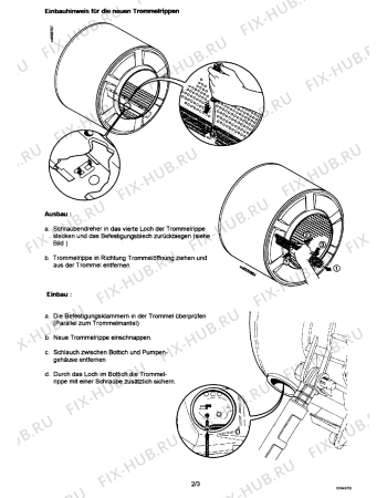 Взрыв-схема стиральной машины Aeg L1045 - Схема узла Service Bulletin